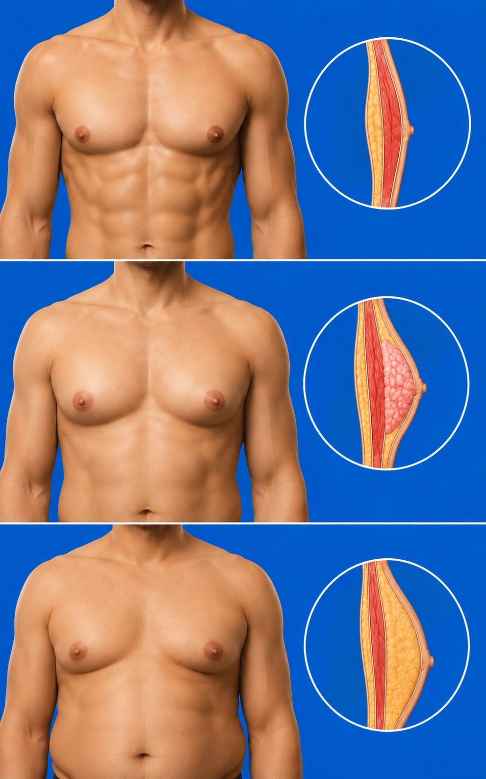 Medical illustration concept of male chest anatomy