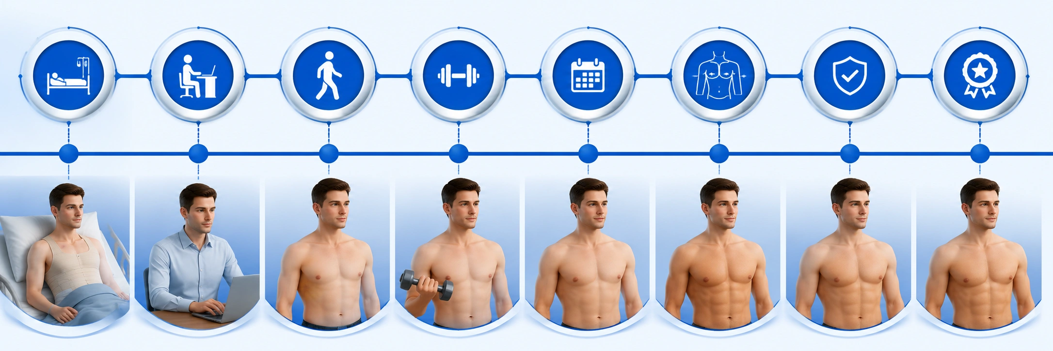 Confident young man after gynecomastia surgery — improved lifestyle and confidence